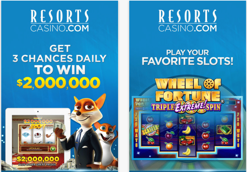 resorts mobile app slots